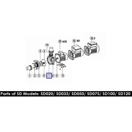 Корпус для насоса Aquaviva серии SD/SQ/ST (1021024)