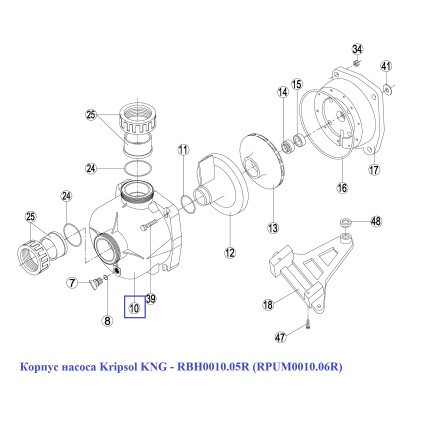 Корпуc насоса Kripsol KNG – RBH0010.05R (RPUM0010.06R)