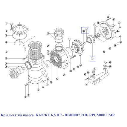 Крыльчатка насоса  KAN/KT 6