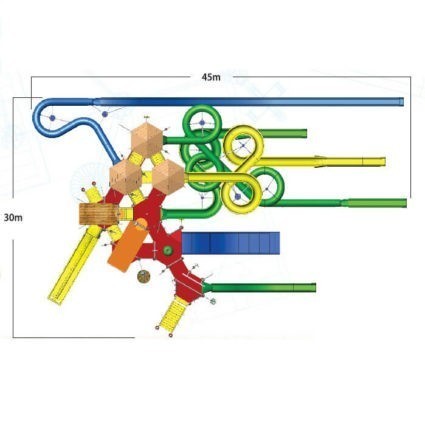 Комплекс водных горок Arihant WAPS 16А (45.0х30.0 м)