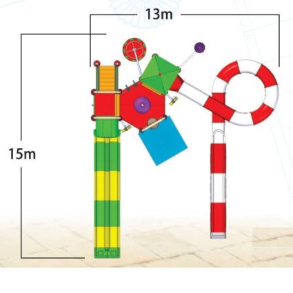 Комплекс водных горок Arihant WAPS 3B (15.0х13.0 м)
