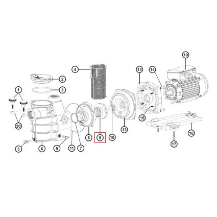 Крыльчатка для насосов Hayward Max-Flo/ PowerLine Plus 1 НР (SPX1611CEX)