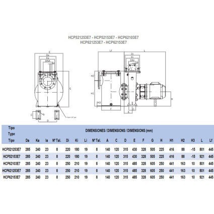 Насос Hayward HCP621253E7 (380В, 152 м3/ч, 12.5HP)