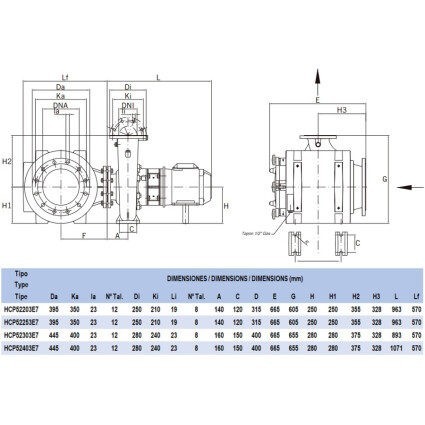 Насос Hayward HCP52203E7 (380В, 222 м3/ч, 20HP)