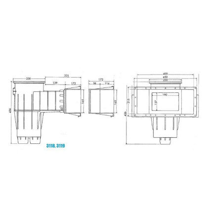 Скиммер Hayward 3119LG Premium Wide под лайнер