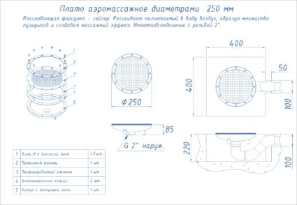 ПЛАТО а/м D=250 мм